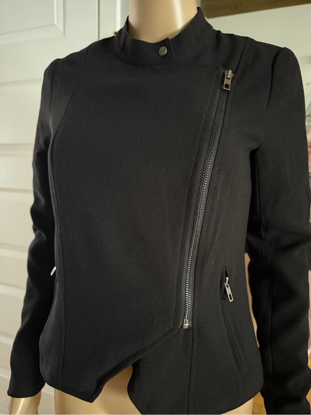 ONLY Black Cropped Moto Blazer Jacket – XS – 2015